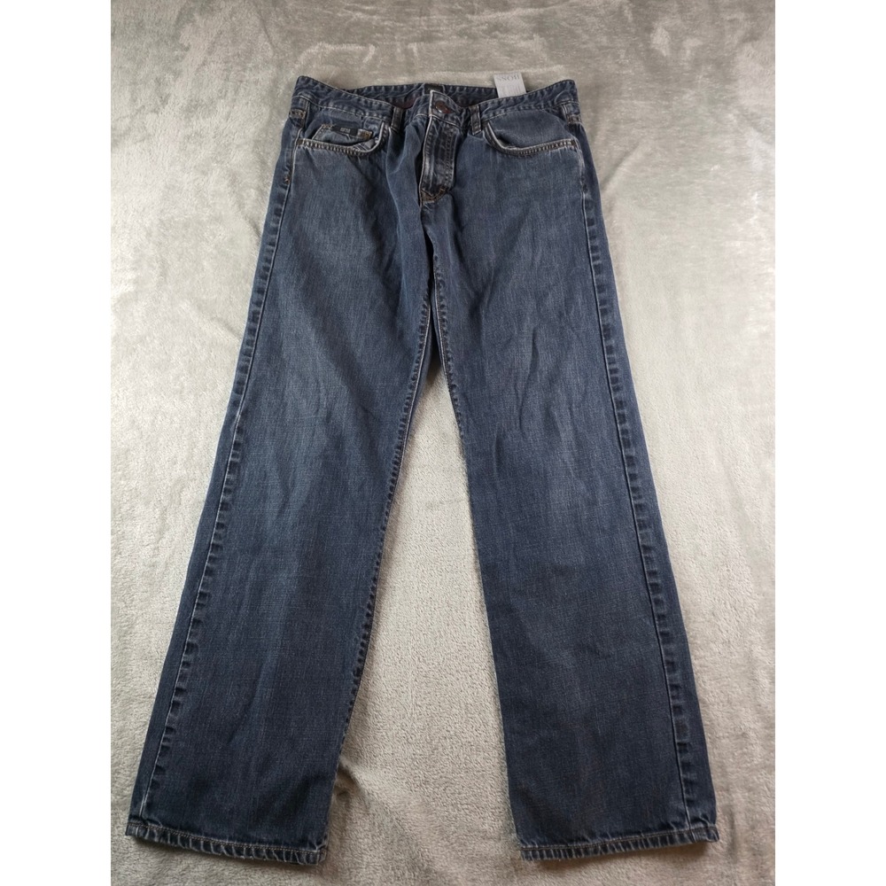 Hugo Boss Kansas Jeans Mens 36x32 Blue Straight Leg Denim Pants